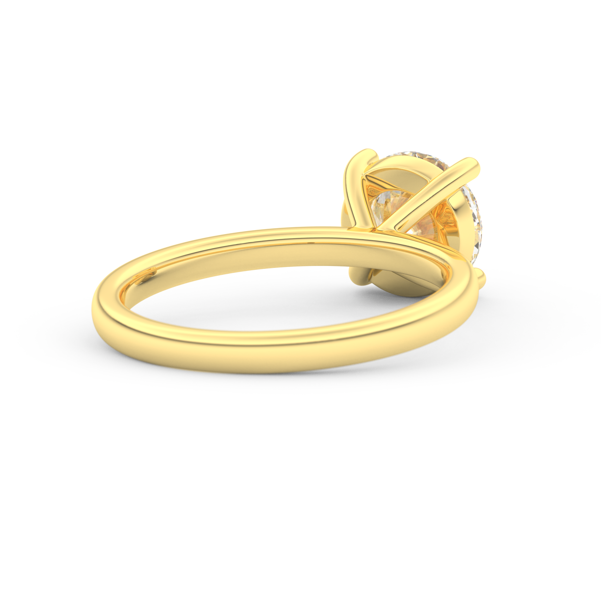 Yellow gold - Central diamond 2.0 ct - view 4