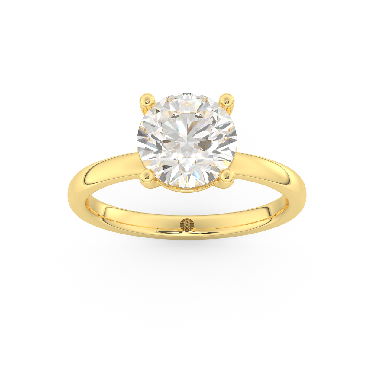 Yellow gold - Central diamond 2.0 ct - view 8