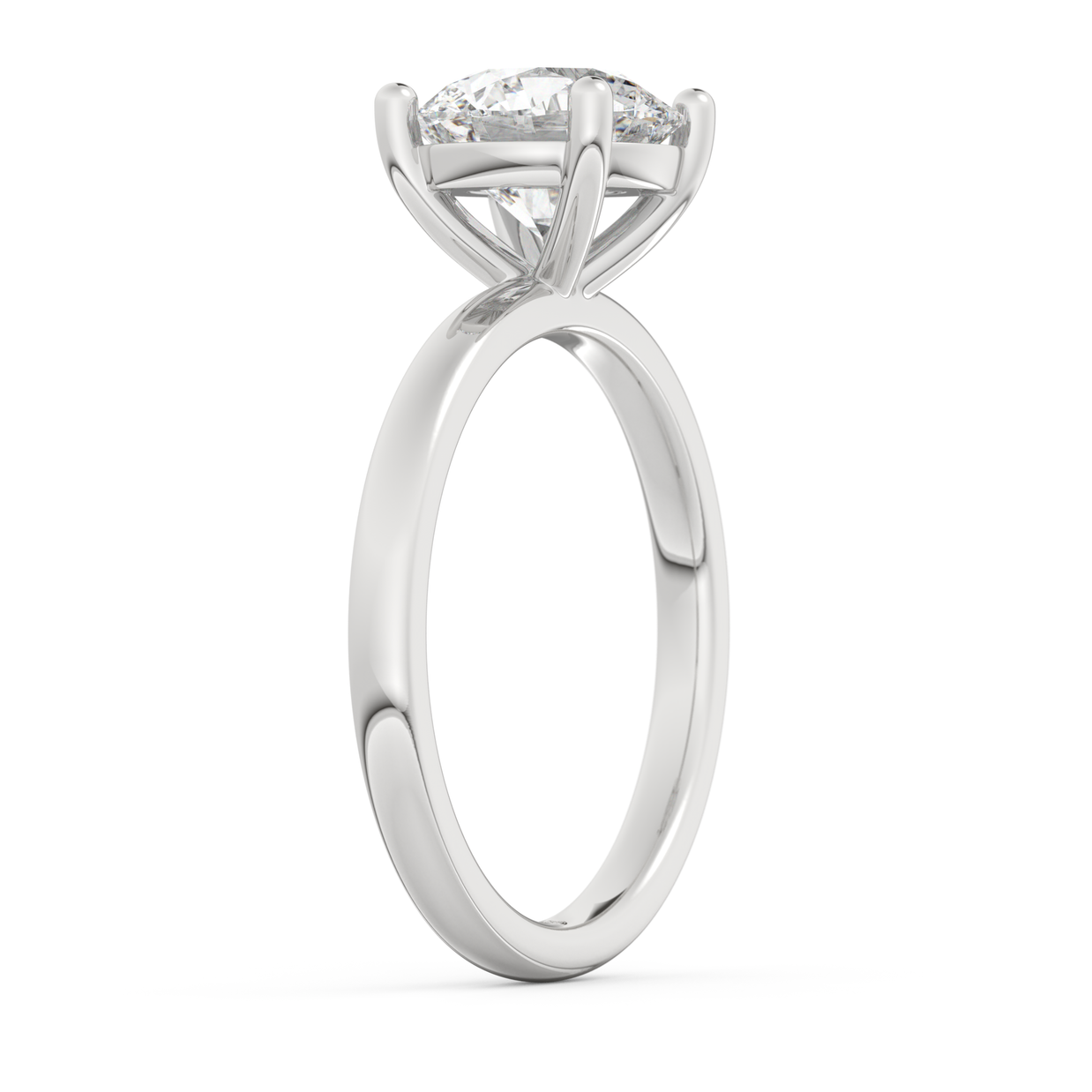 White gold - Central diamond 2.0 ct - view 5
