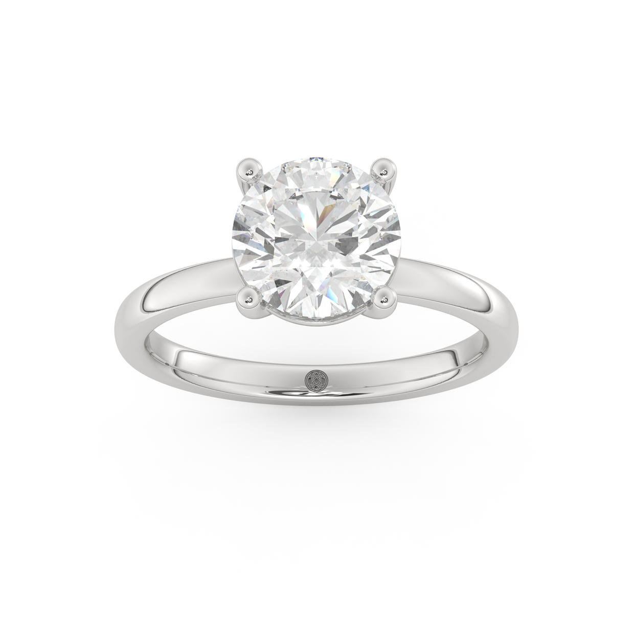 White gold - Central diamond 2.0 ct - view 8