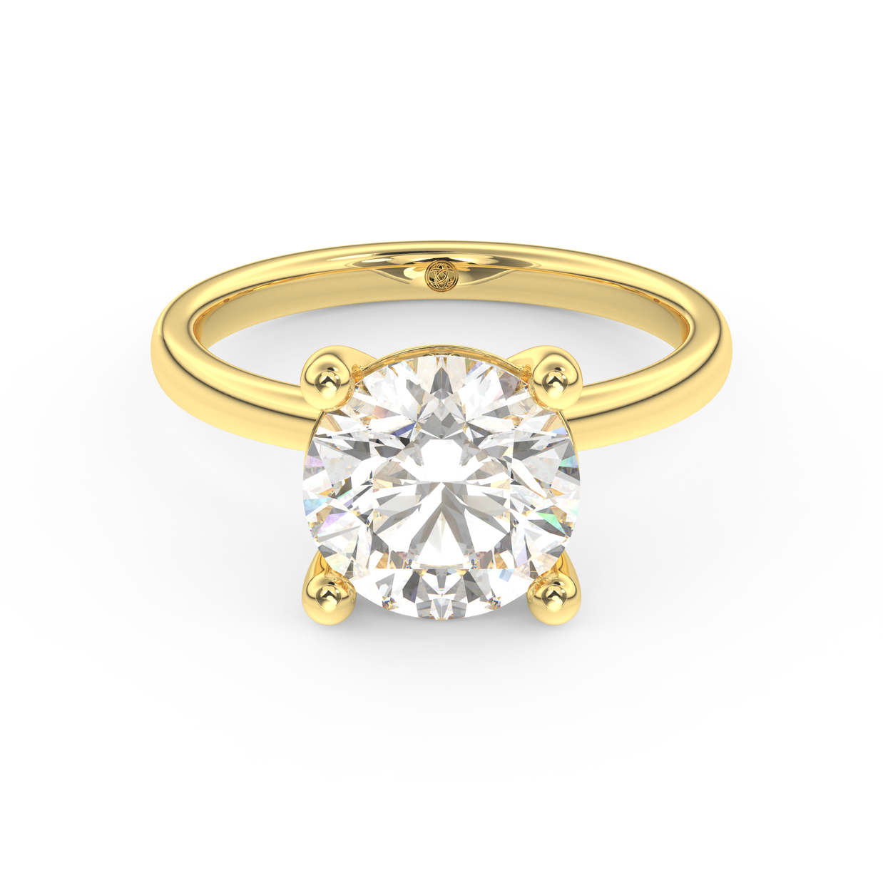 Yellow gold - Central diamond 3.0 ct - view 2