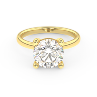 Yellow gold - Central diamond 3.0 ct - view 2