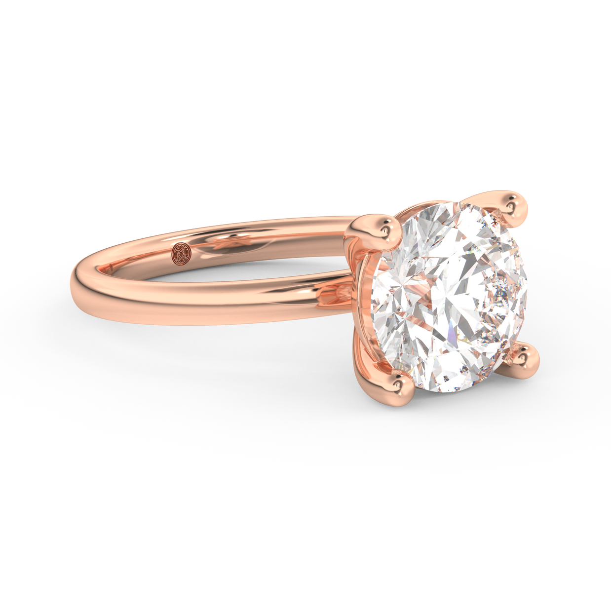 Rose gold - Central diamond 3.0 ct - view 3