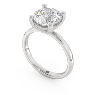 White gold - Central diamond 3.0 ct - view 1
