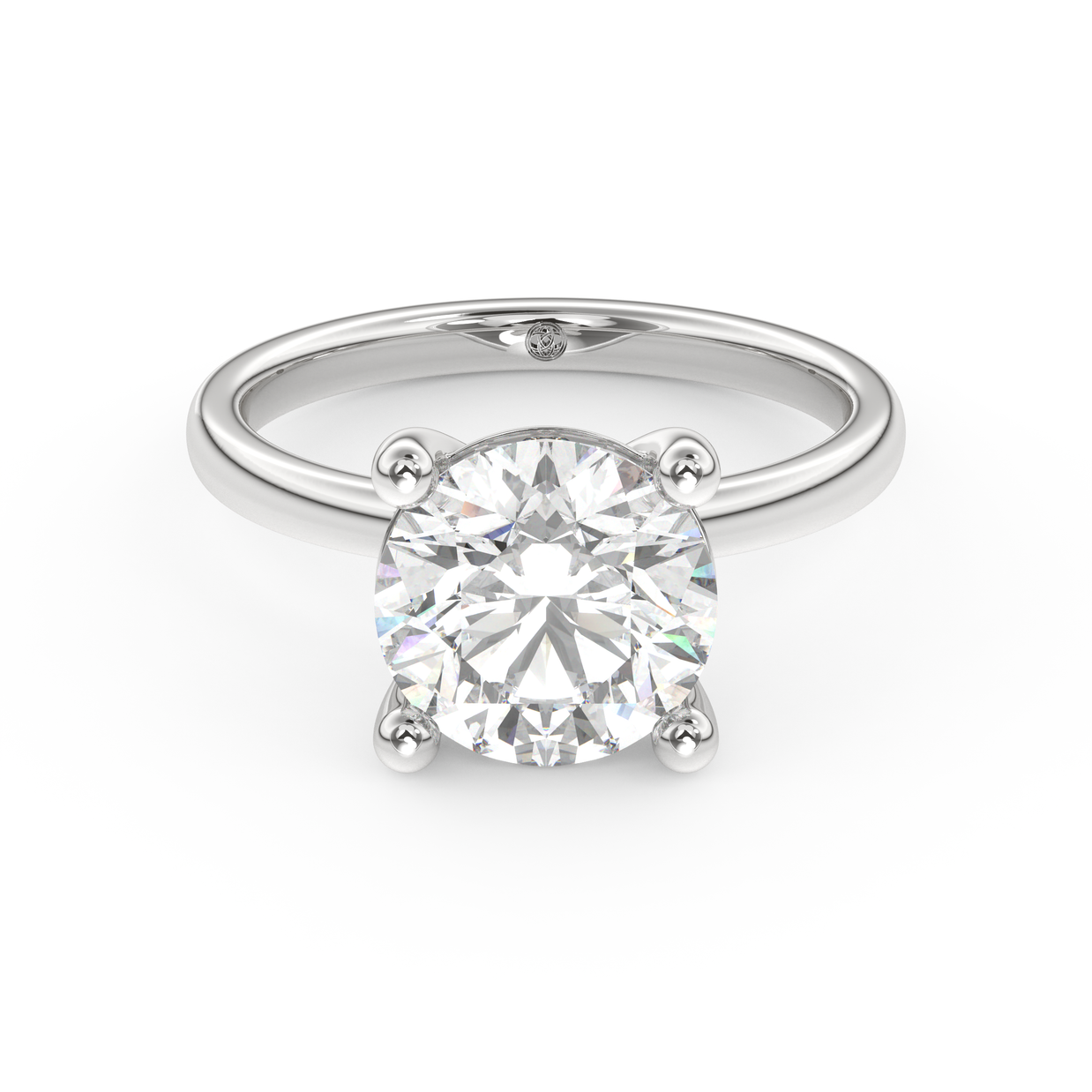 White gold - Central diamond 3.0 ct - view 2