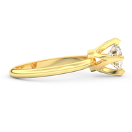 Yellow gold - Central diamond 1.0 ct - view 3