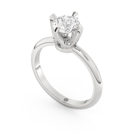 White gold - Central diamond 1.0 ct - view 1