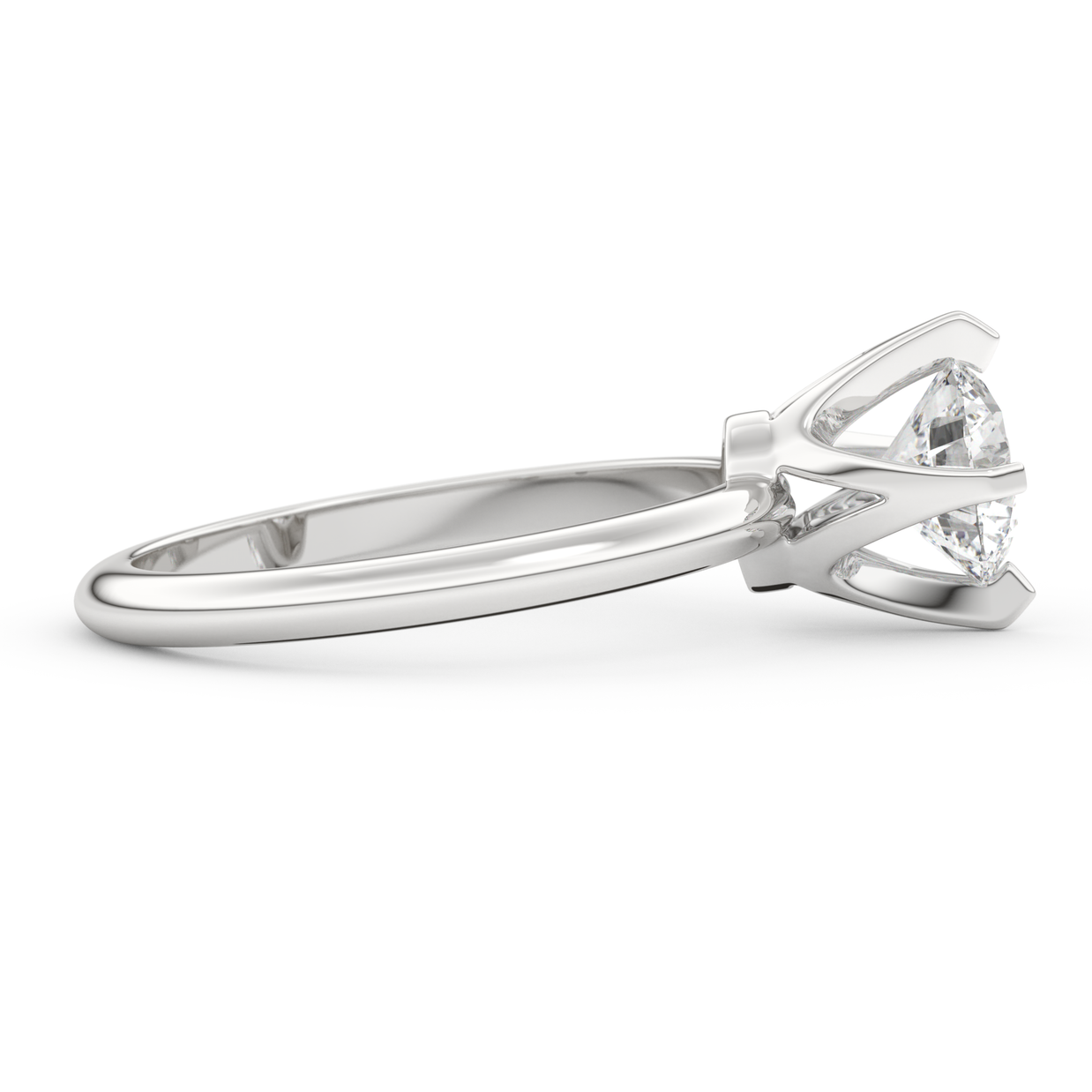 White gold - Central diamond 1.0 ct - view 3