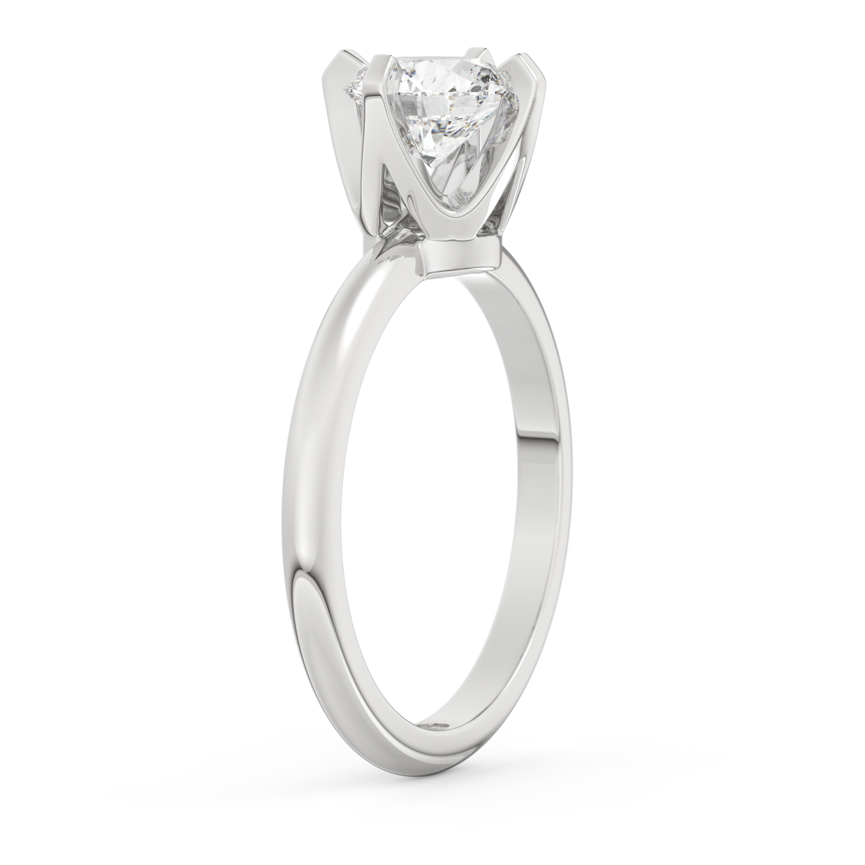 White gold - Central diamond 1.0 ct - view 5