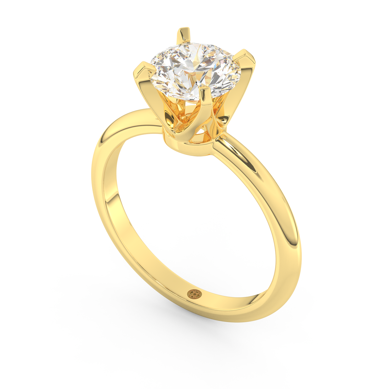 Yellow gold - Central diamond 1.5 ct - view 1