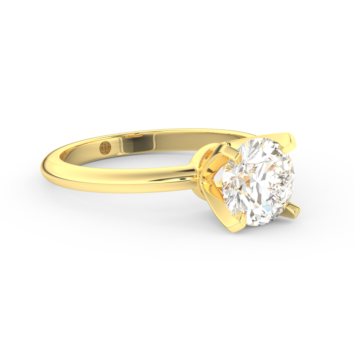 Yellow gold - Central diamond 1.5 ct - view 3