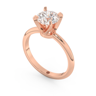 Rose gold - Central diamond 1.5 ct - view 1