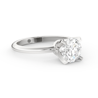 White gold - Central diamond 1.5 ct - view 3