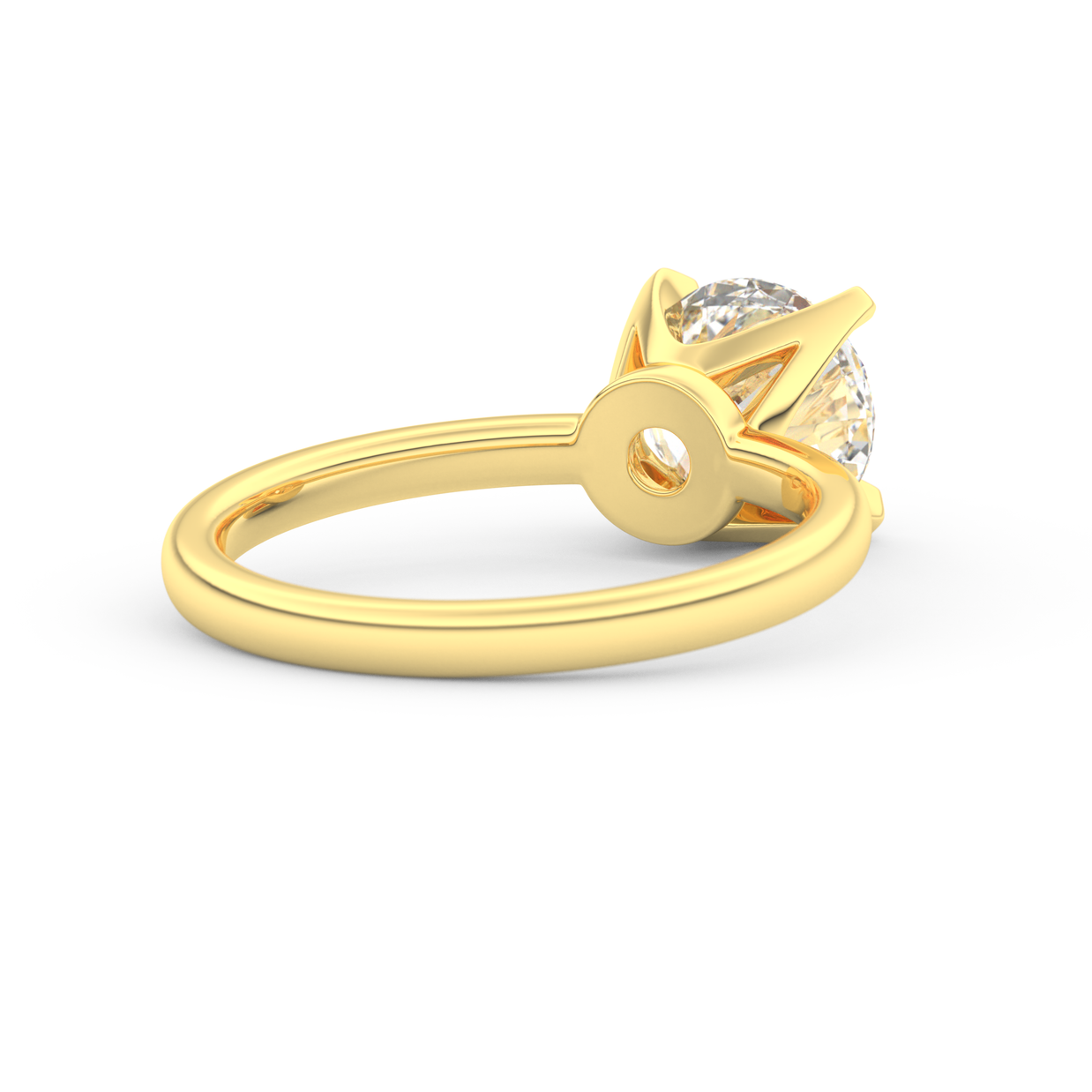 Yellow gold - Central diamond 2.0 ct - view 4