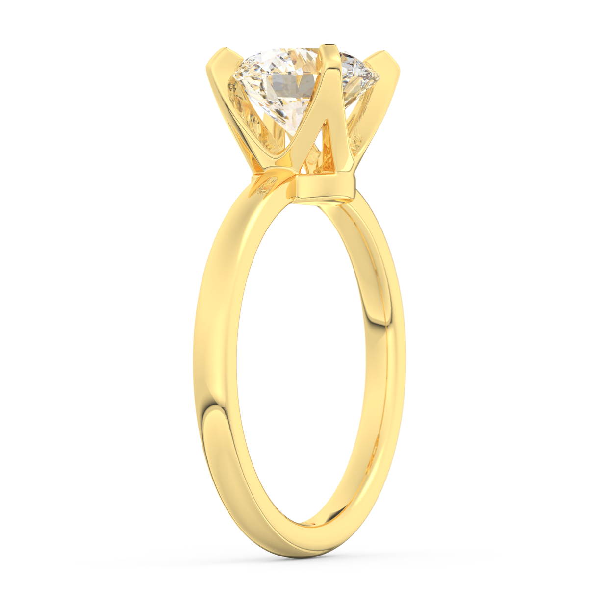 Yellow gold - Central diamond 2.0 ct - view 5
