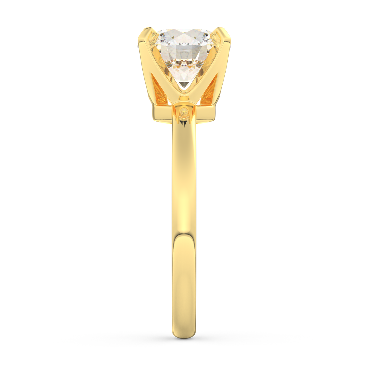 Yellow gold - Central diamond 2.0 ct - view 7