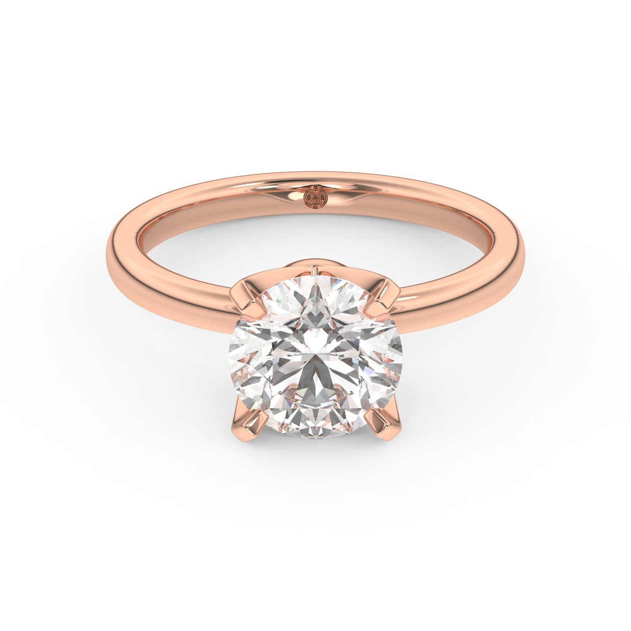 Rose gold - Central diamond 2.0 ct - view 2