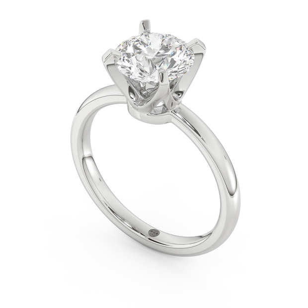 White gold - Central diamond 2.0 ct - view 1