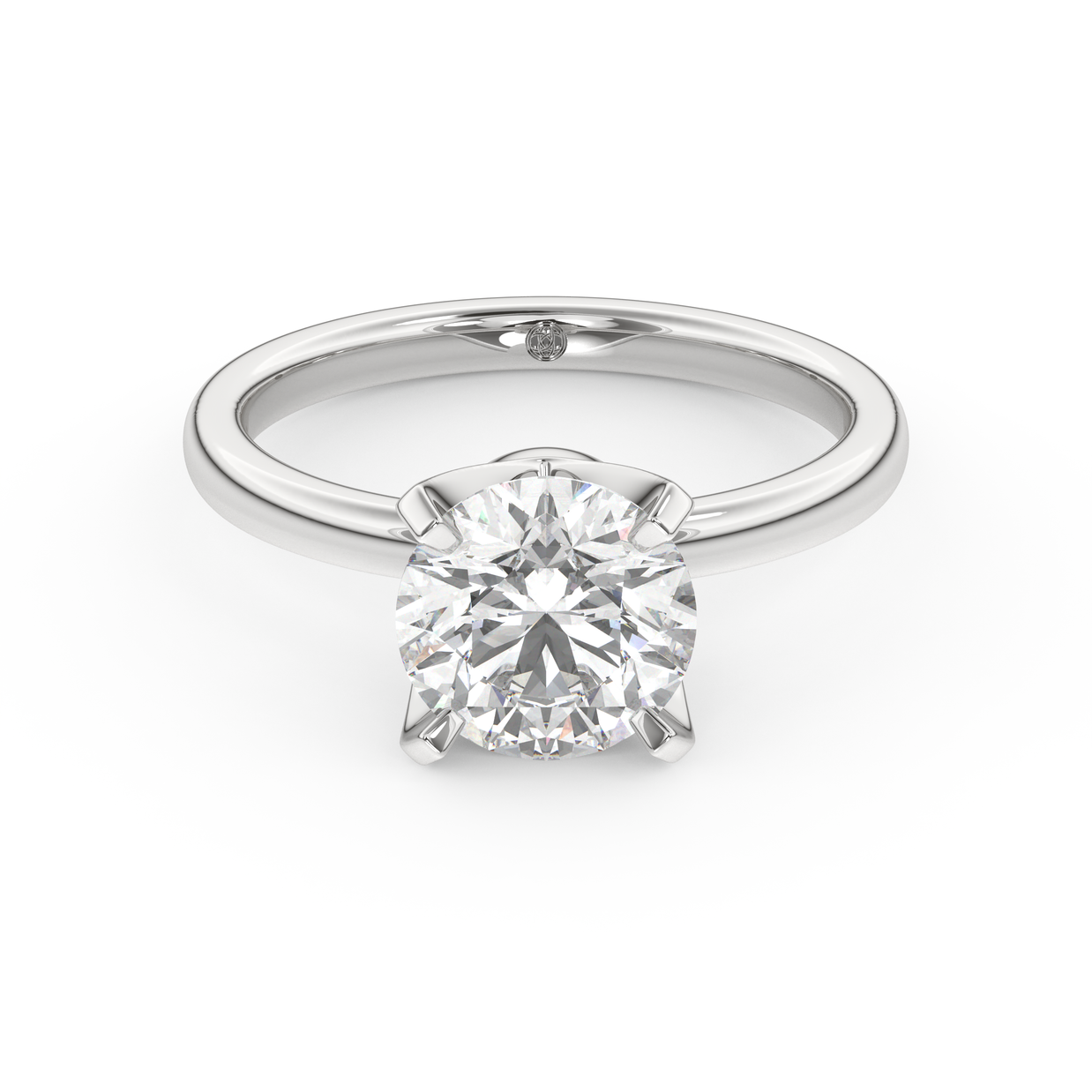 White gold - Central diamond 2.0 ct - view 2