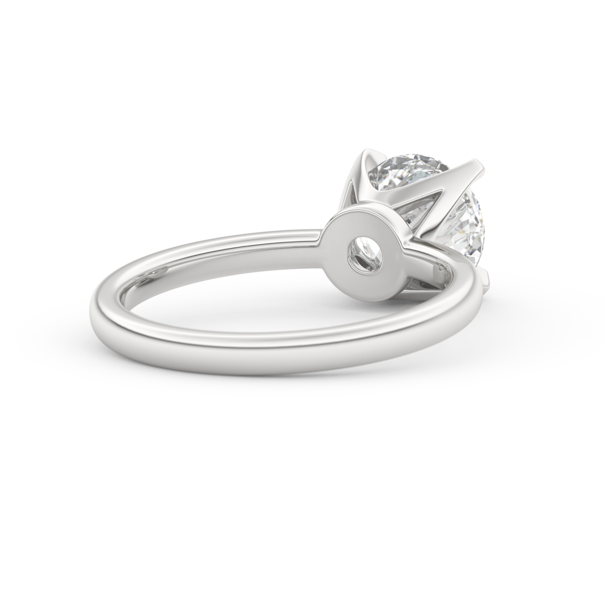 White gold - Central diamond 2.0 ct - view 4