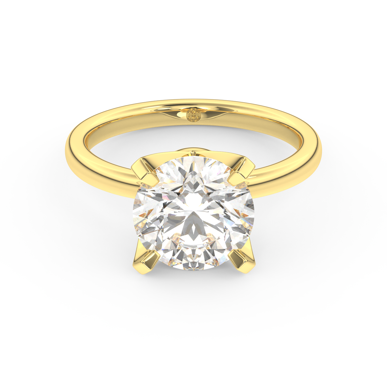 Yellow gold - Central diamond 3.0 ct - view 2
