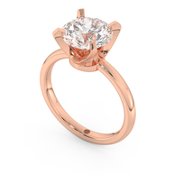 Rose gold - Central diamond 3.0 ct - view 1
