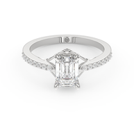 White gold - Central diamond 1.0 ct - view 2