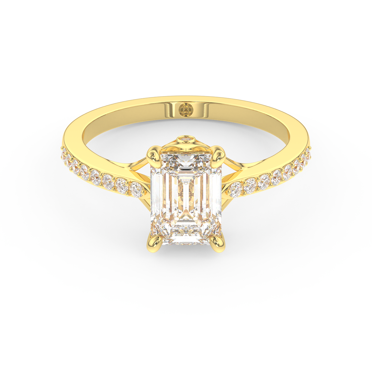 Yellow gold - Central diamond 1.5 ct - view 2