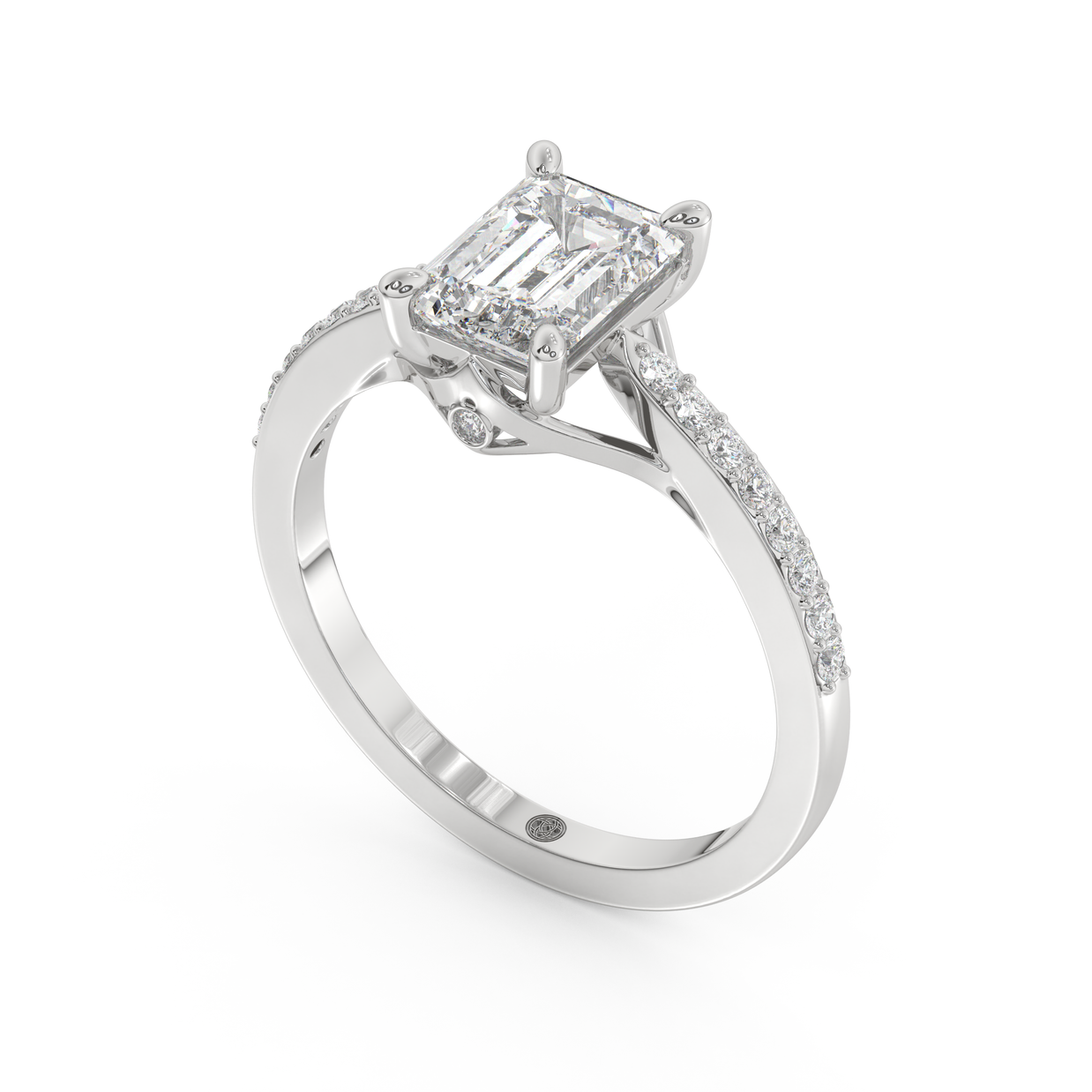 White gold - Central diamond 1.5 ct - view 1