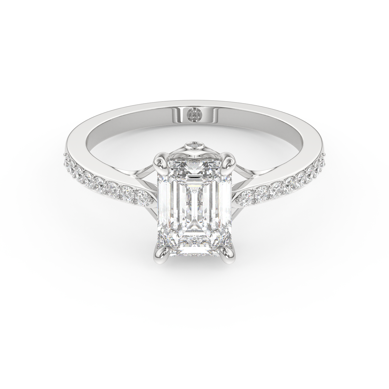 White gold - Central diamond 1.5 ct - view 2