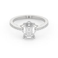White gold - Central diamond 1.5 ct - view 2