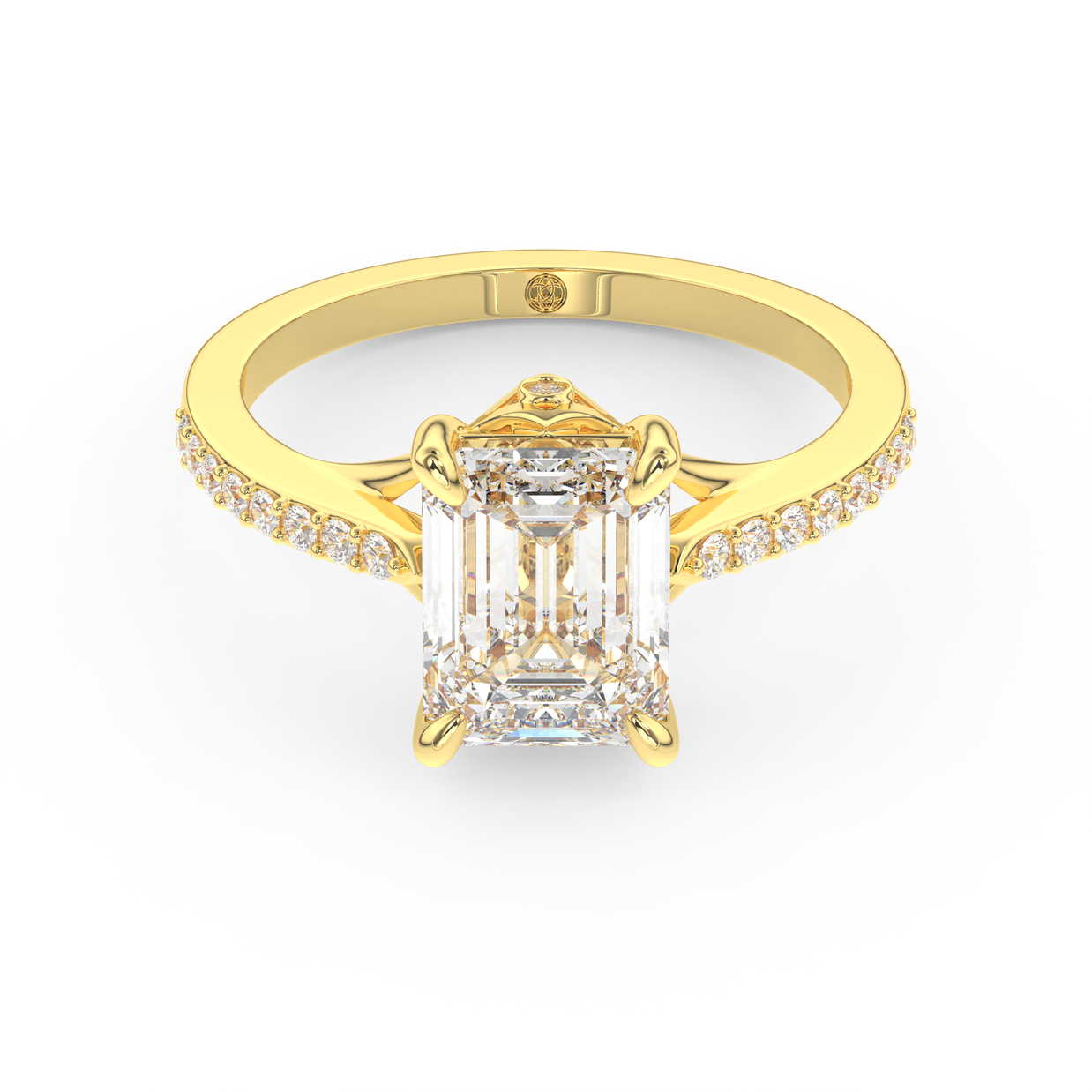 Yellow gold - Central diamond 2.0 ct - view 2