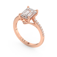 Rose gold - Central diamond 2.0 ct - view 1