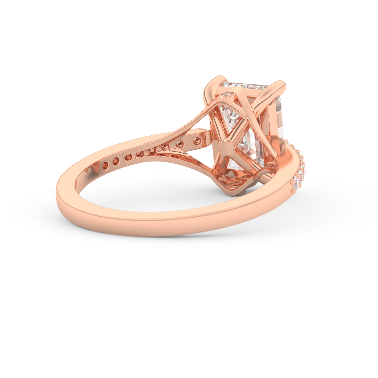 Rose gold - Central diamond 2.0 ct - view 4