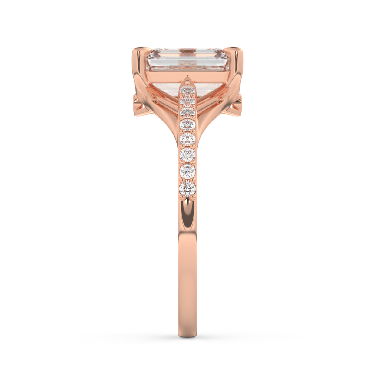 Rose gold - Central diamond 2.0 ct - view 7