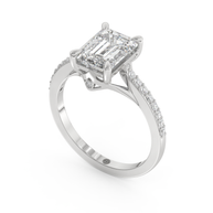 White gold - Central diamond 2.0 ct - view 1