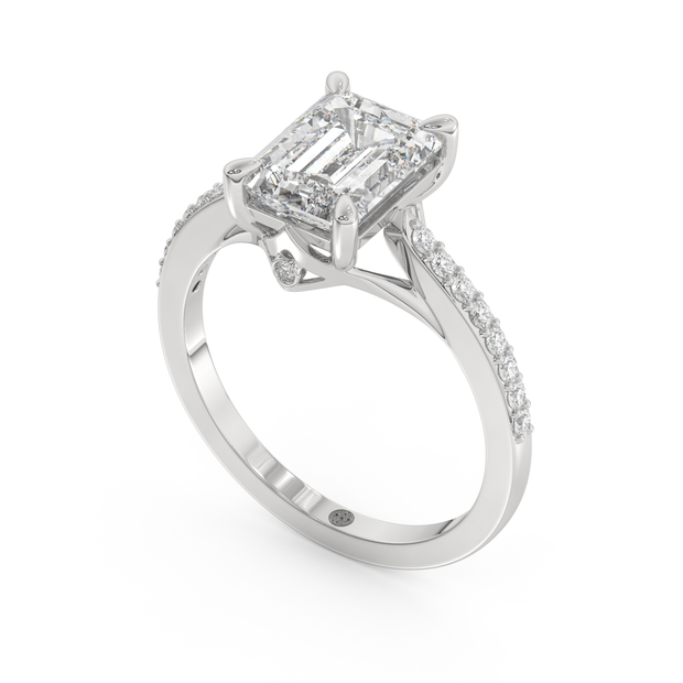 White gold - Central diamond 2.0 ct - view 1