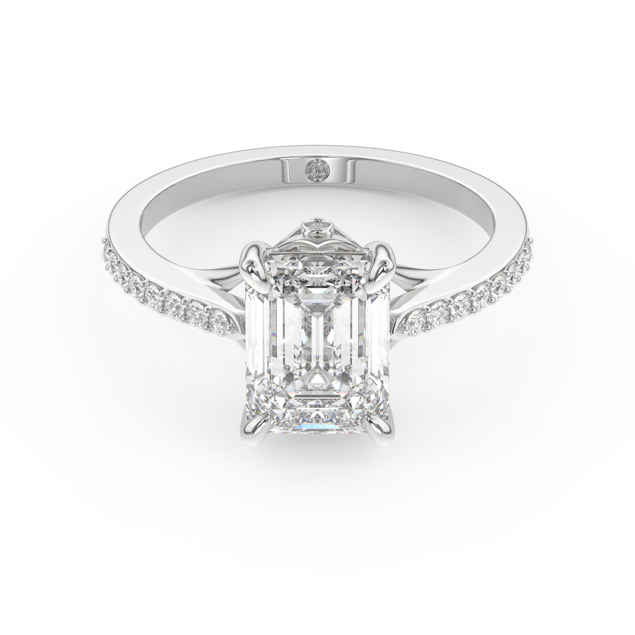 White gold - Central diamond 2.0 ct - view 2