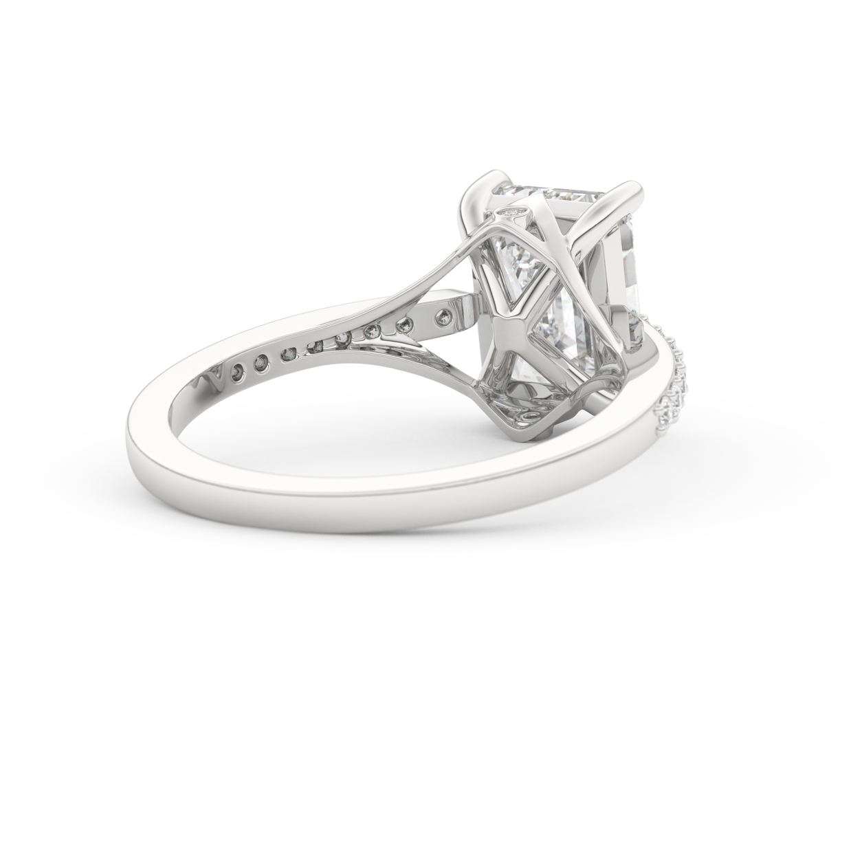 White gold - Central diamond 2.0 ct - view 4