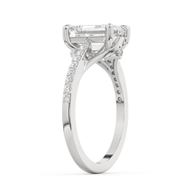 White gold - Central diamond 2.0 ct - view 5