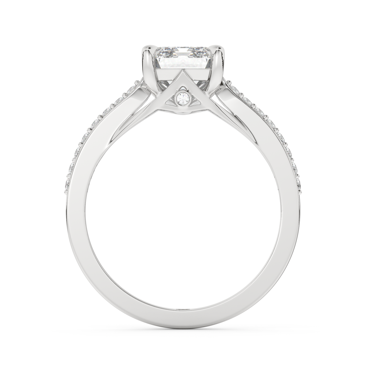 White gold - Central diamond 2.0 ct - view 6