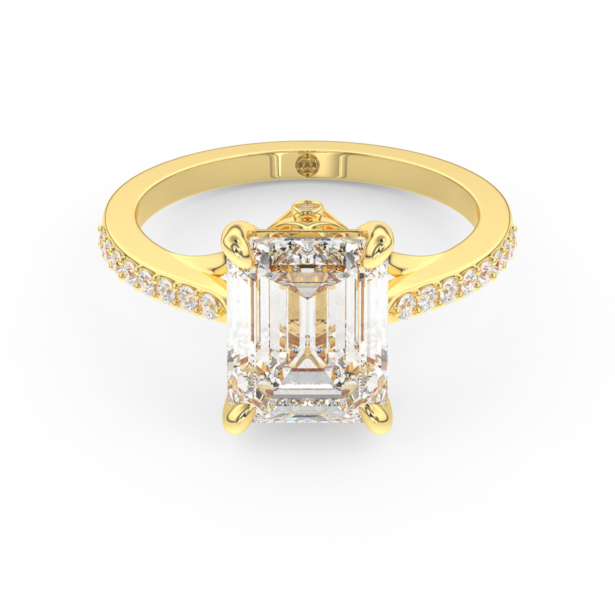 Yellow gold - Central diamond 3.0 ct - view 2