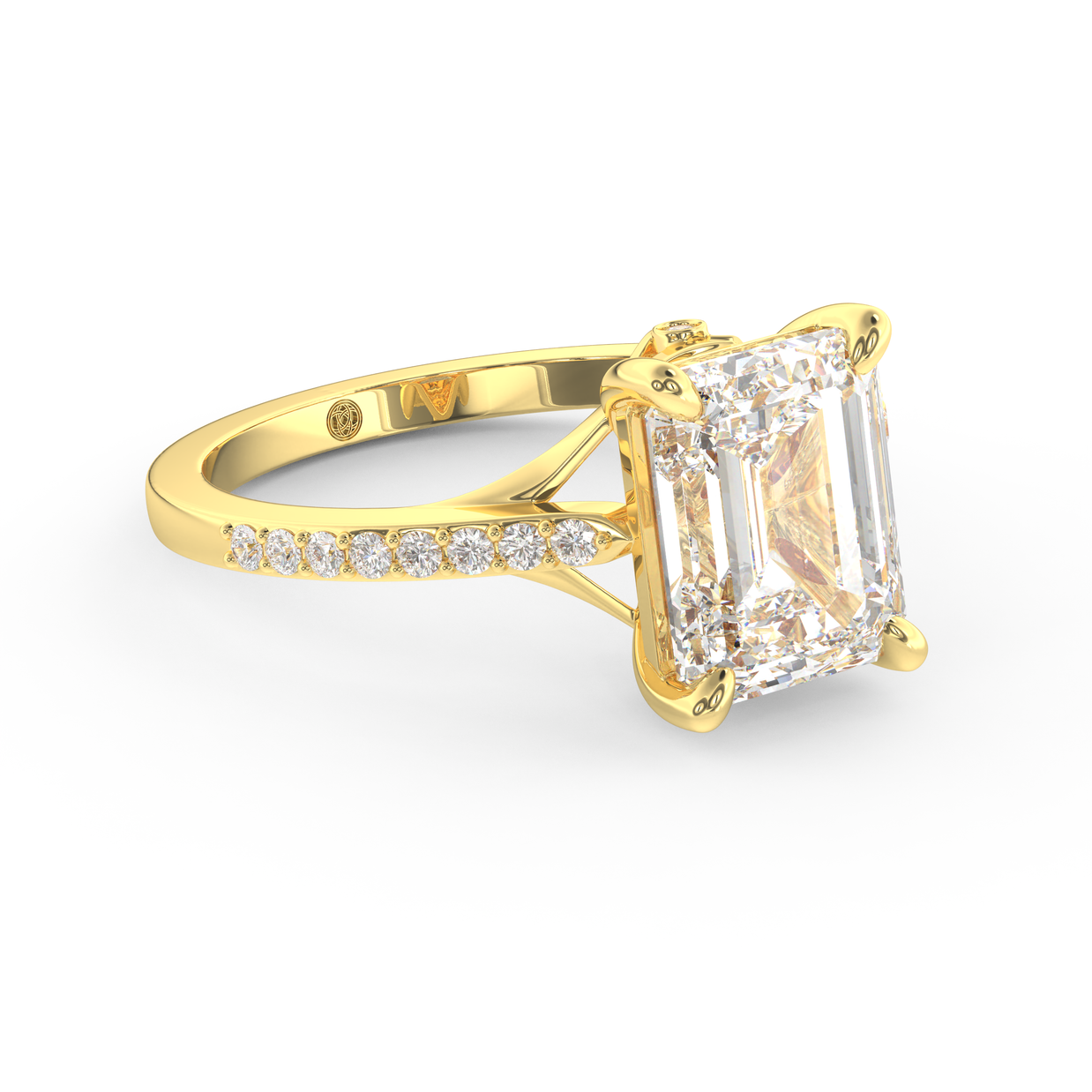 Yellow gold - Central diamond 3.0 ct - view 3