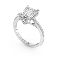 White gold - Central diamond 3.0 ct - view 1