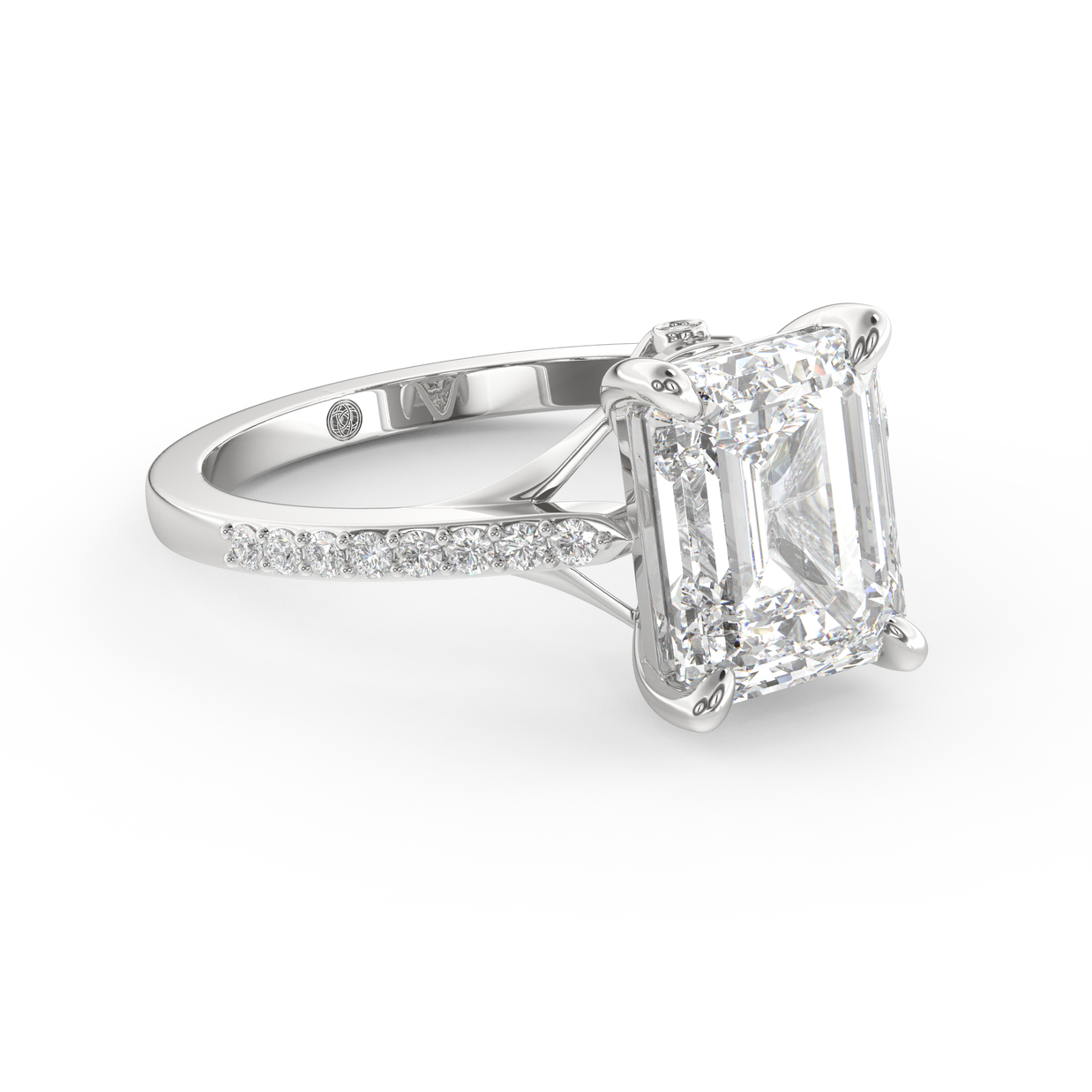 White gold - Central diamond 3.0 ct - view 3