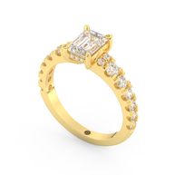Yellow gold - Central diamond 1.0 ct - view 1