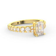 Yellow gold - Central diamond 1.0 ct - view 3
