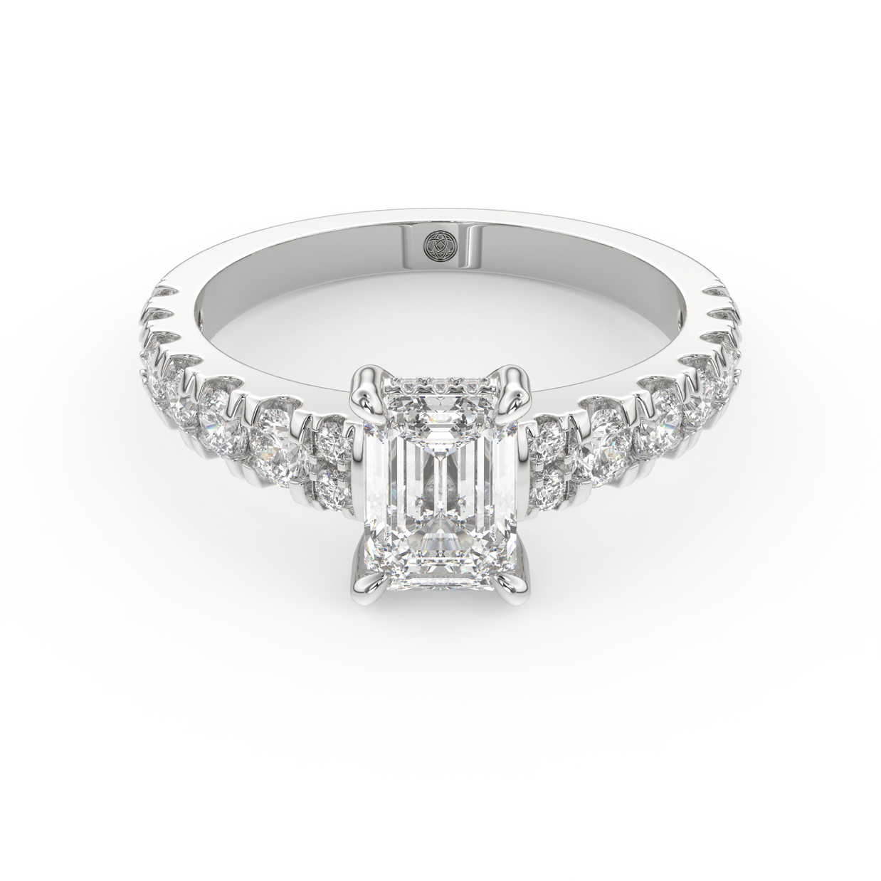 White gold - Central diamond 1.0 ct - view 2