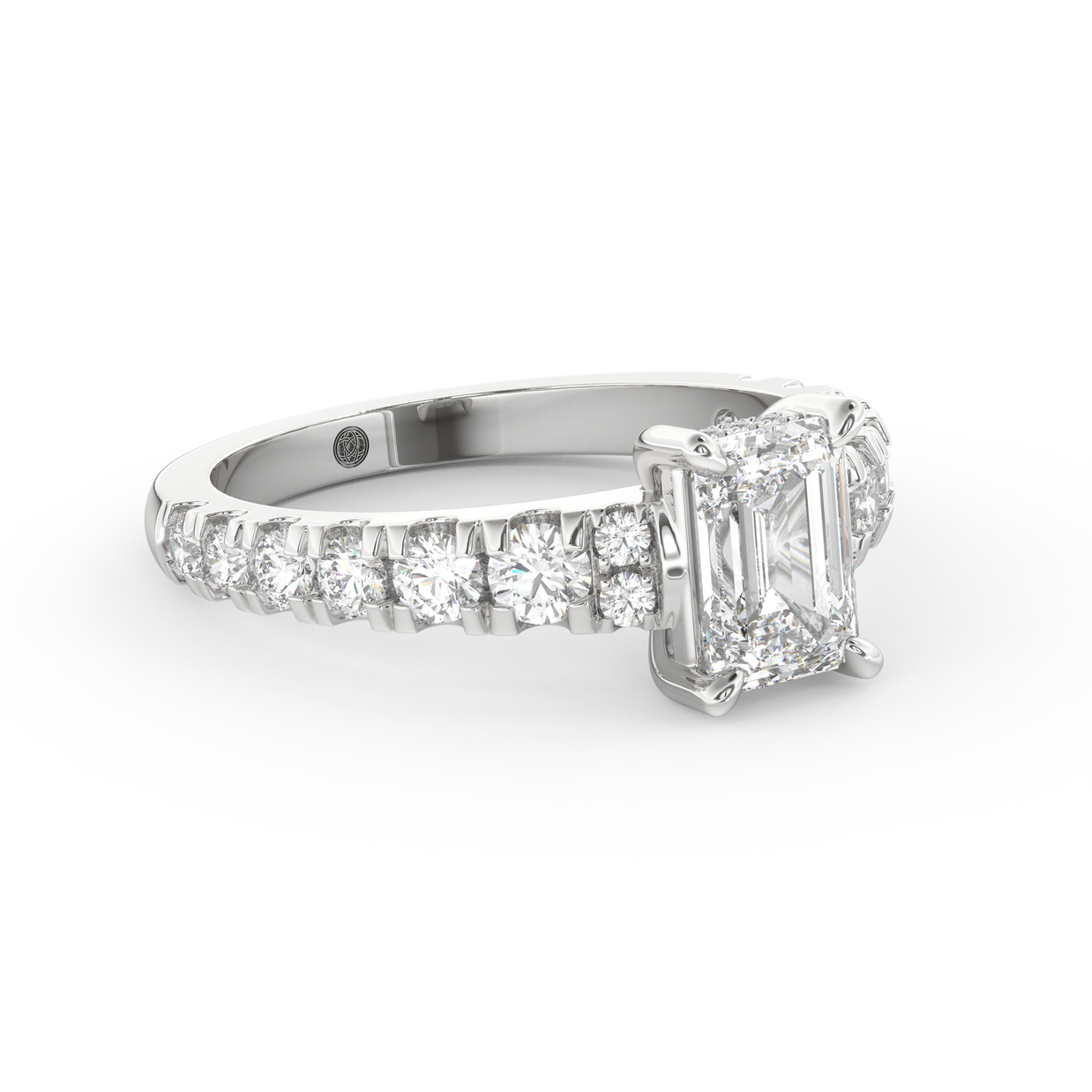 White gold - Central diamond 1.0 ct - view 3