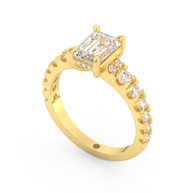 Yellow gold - Central diamond 1.5 ct - view 1